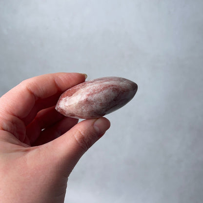 Rose Calcite Palm | Calcite Crystal Palmstone