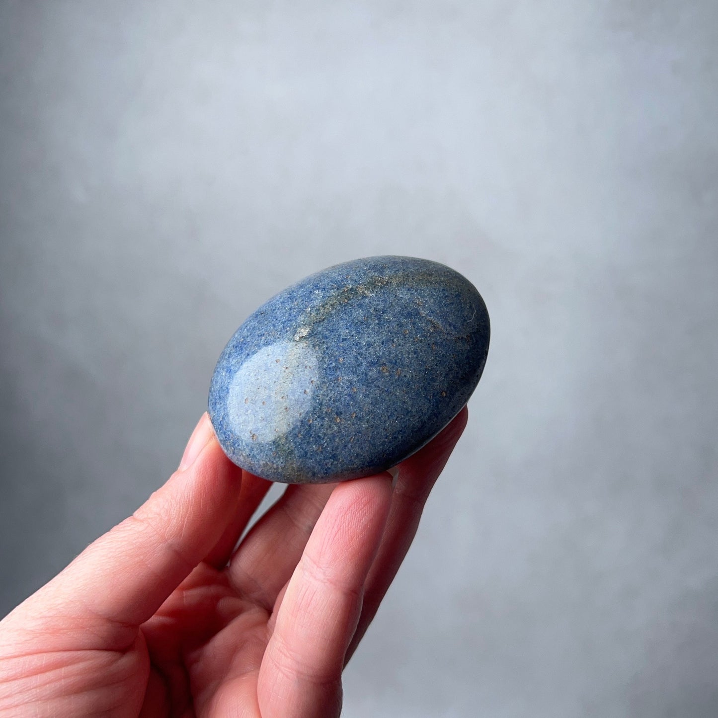 Lazulite Palm | Blue Lazulite Crystal Palmstone