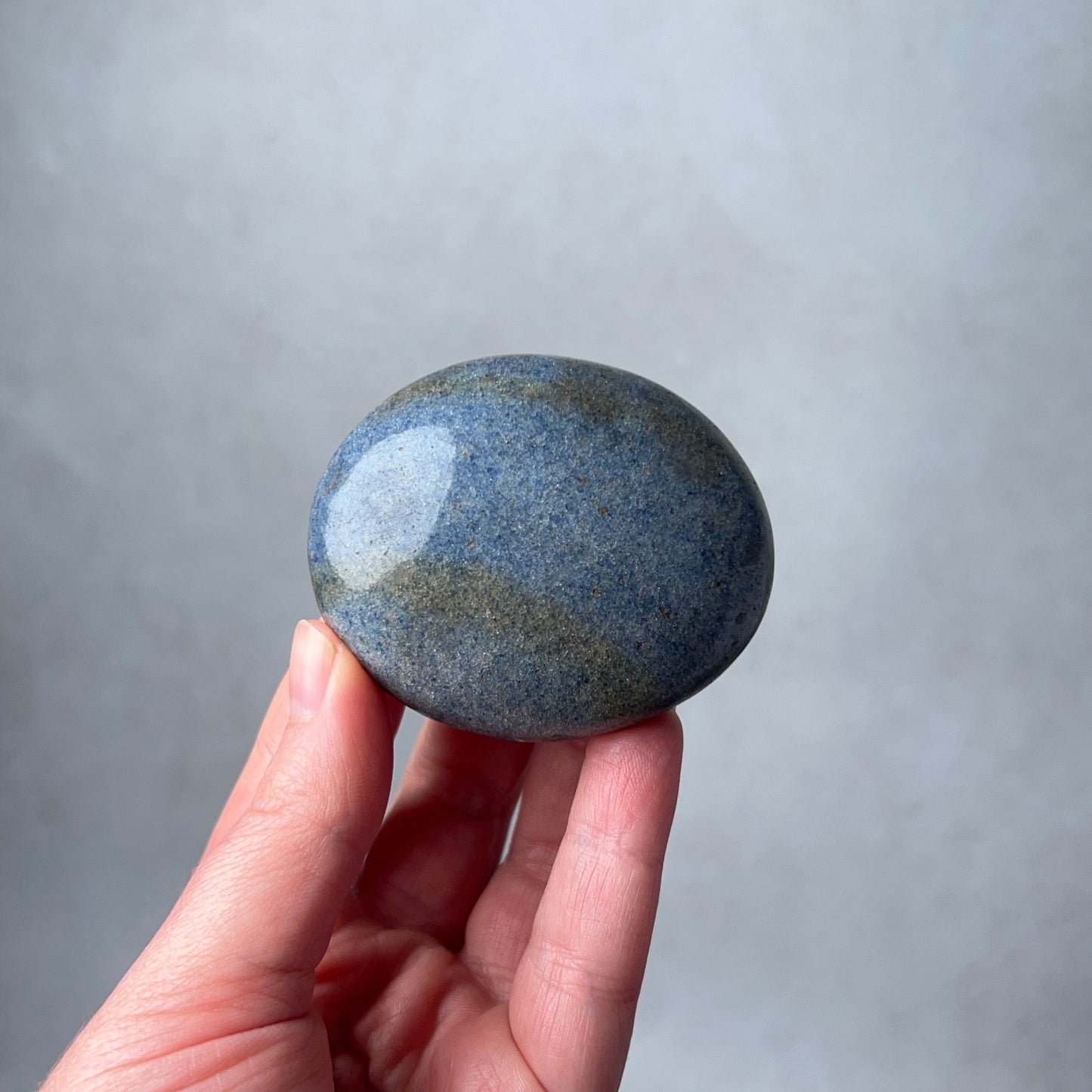 Lazulite Palm | Blue Lazulite Crystal Palmstone