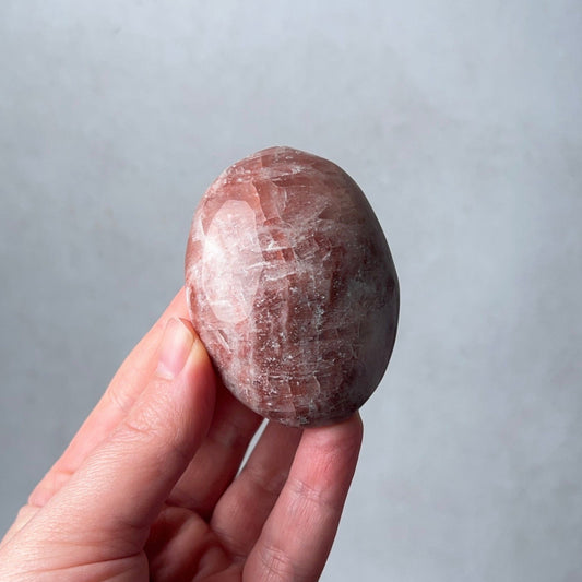 Rose Calcite Palm | Calcite Crystal Palmstone