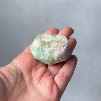 Rare Blue Flower Agate Crystal | Green Flower Agate Freeform