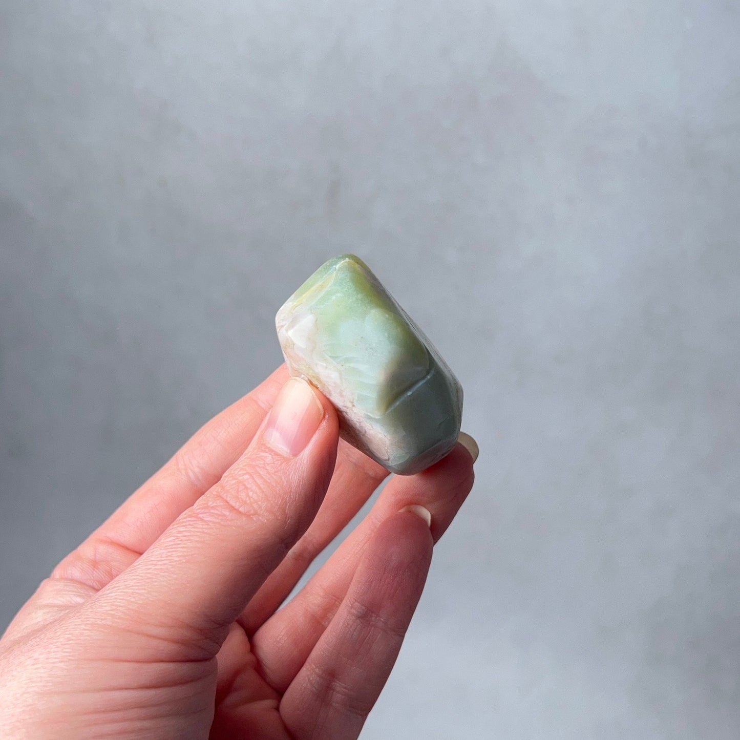 Rare Blue Flower Agate Crystal | Green Flower Agate Freeform