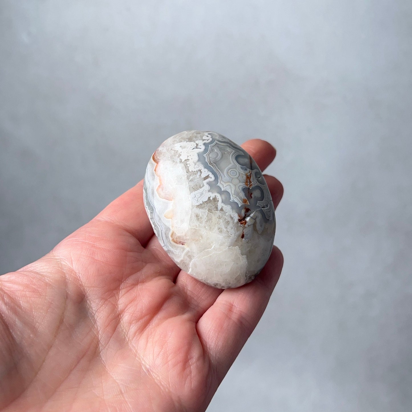 Grey Crazy Lace Agate Palm | Mexican Crazy Lace Crystal Palm