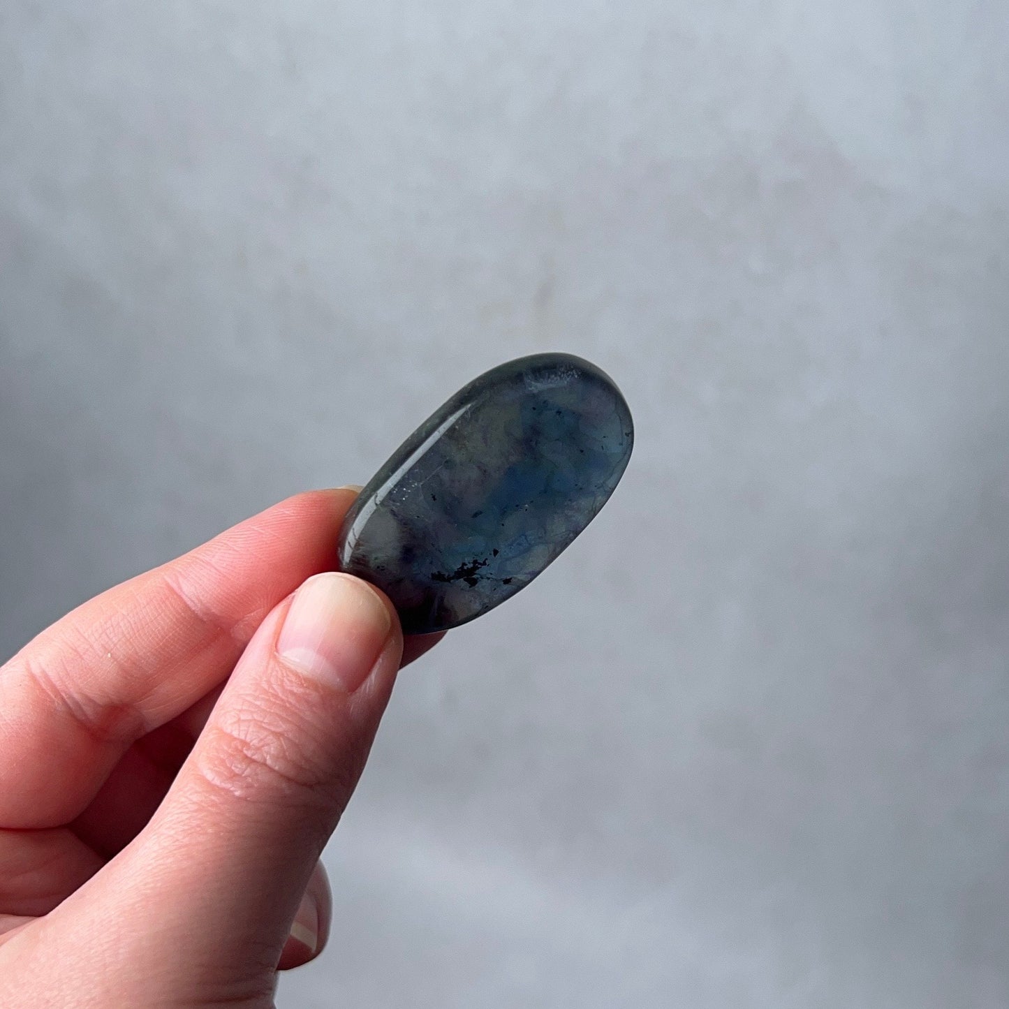 Mini Blue Fluorite Palm | Rainbow Fluorite Crystal