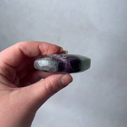 Feather Fluorite Palm | Snowflake Rainbow Fluorite Crystal