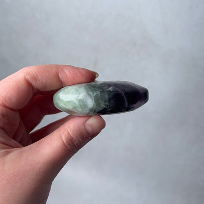 Feather Fluorite Palm | Snowflake Rainbow Fluorite Crystal