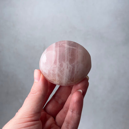 Rose Quartz Palm | Rose Quartz Crystal Palmstone