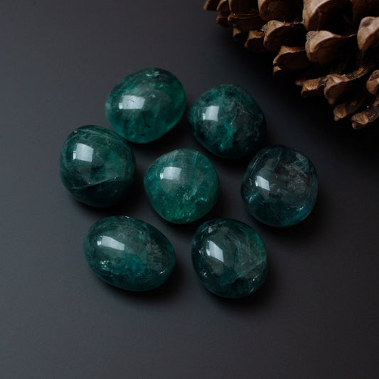 Blue Fluorite Tumbles | Aqua Fluorite Tumbled Crystals