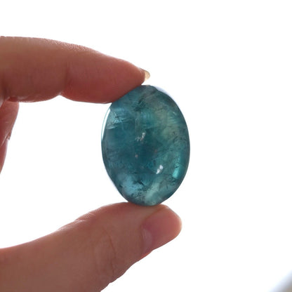 Blue Fluorite Tumbles | Aqua Fluorite Tumbled Crystals