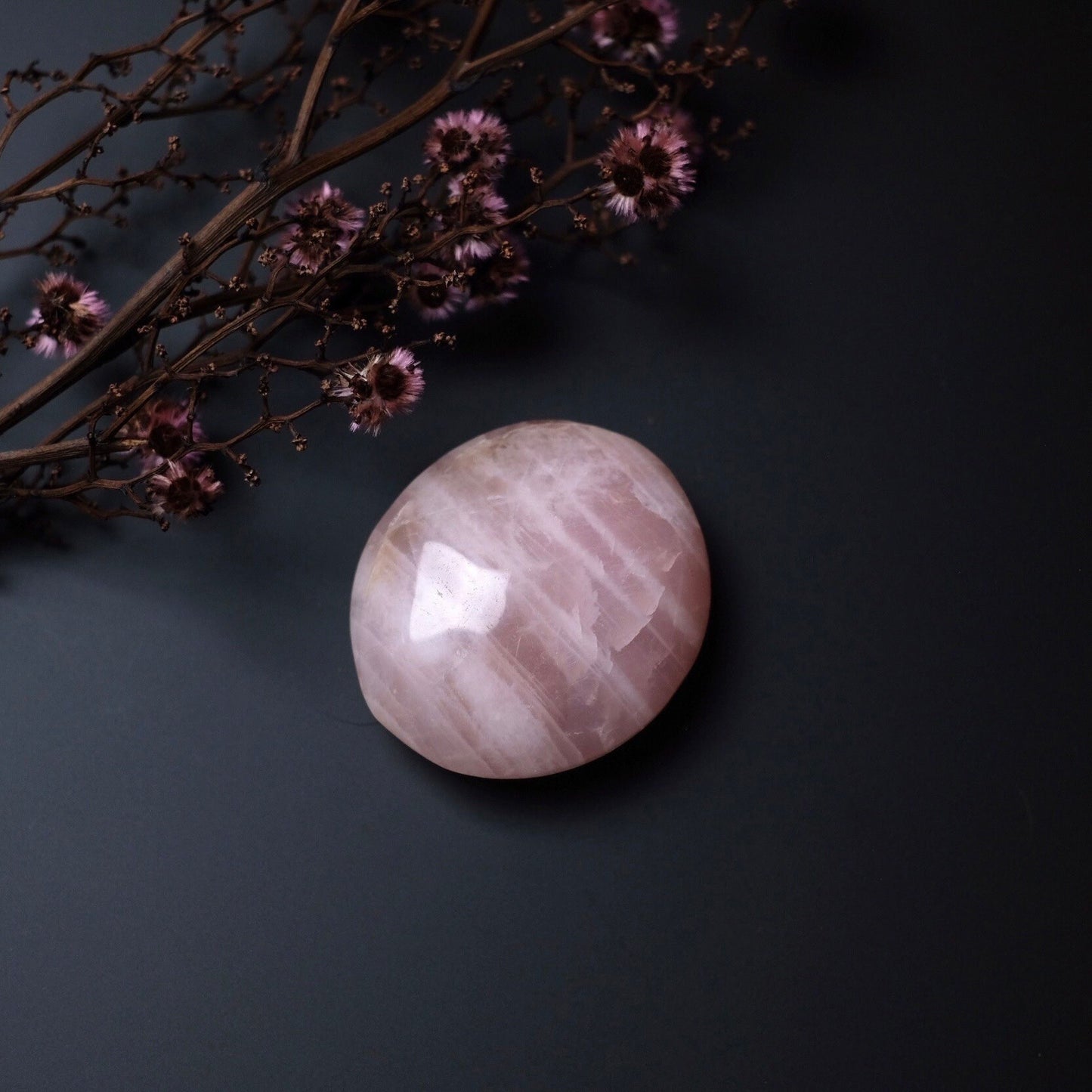 Rose Quartz Palm | Rose Quartz Crystal Palmstone