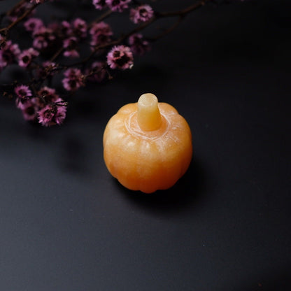 Orange Calcite Pumpkin Carving | Crystal Pumpkin