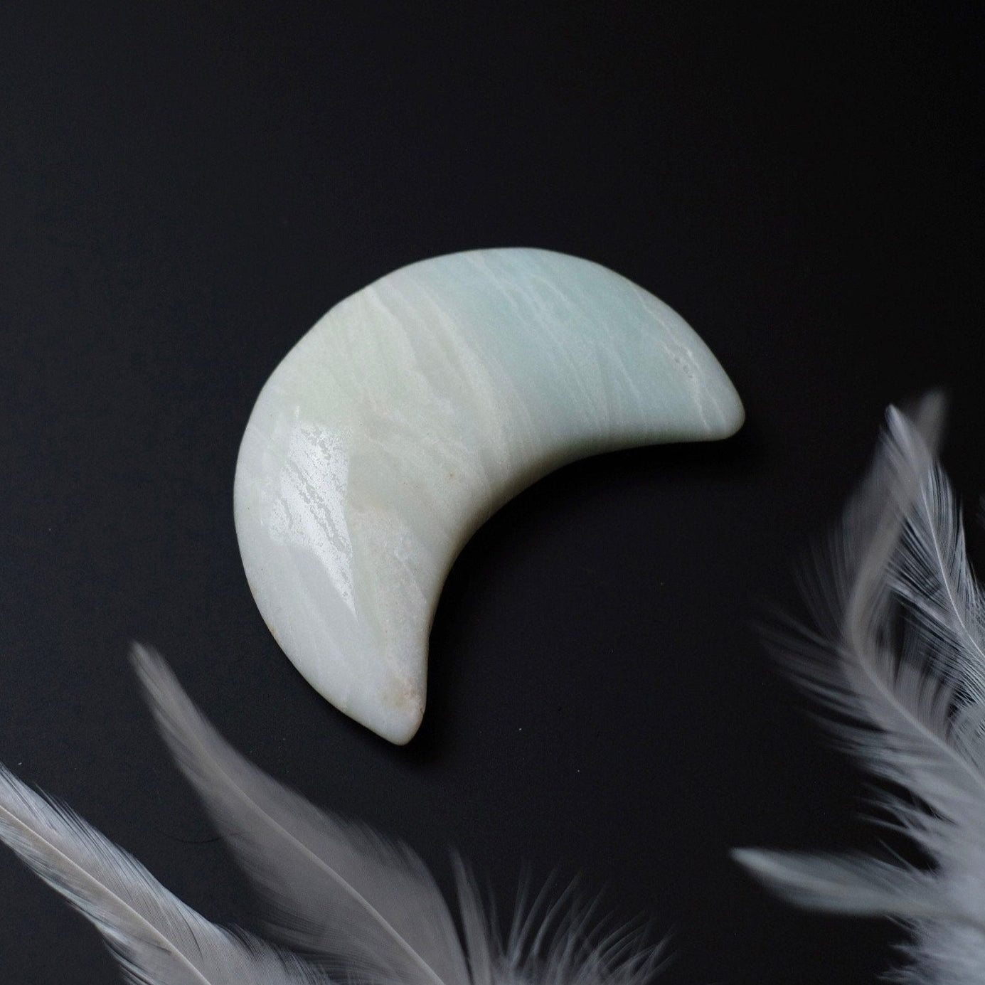 Azumar Moon | Teal Quartz Crystal Moon