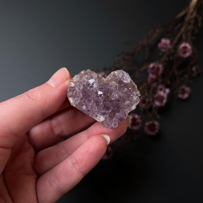 You Choose! Druzy Amethyst Heart | Geode Amethyst Crystal Heart