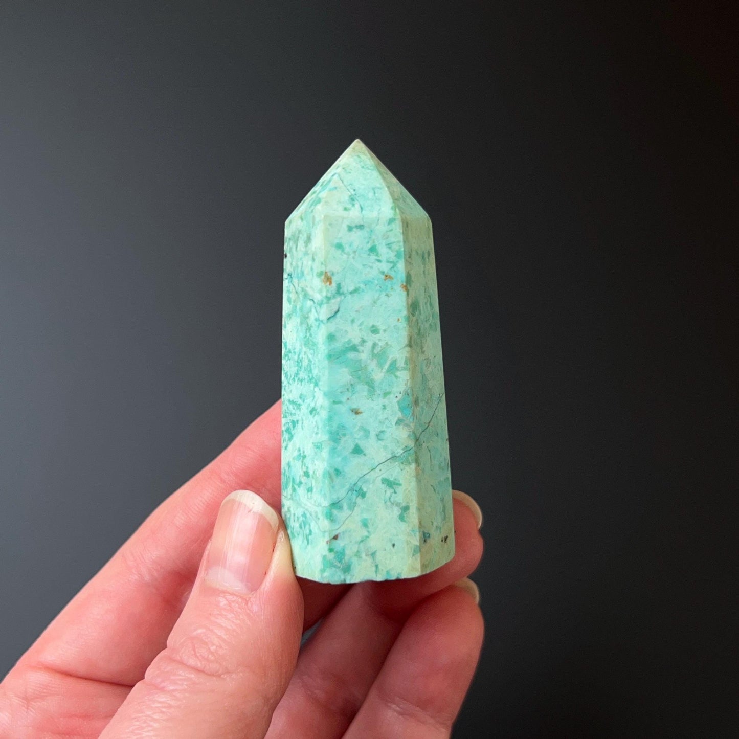 Peruvian Chrysocolla Point | Blue Chrysocolla Crystal Tower