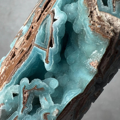 Druzy Hemimorphite Tower | Blue Botryoidal Hemimorphite Point