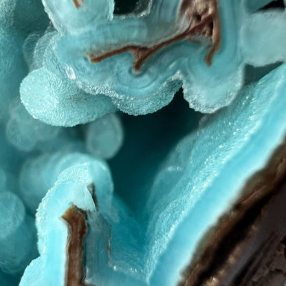 Druzy Hemimorphite Tower | Blue Botryoidal Hemimorphite Point