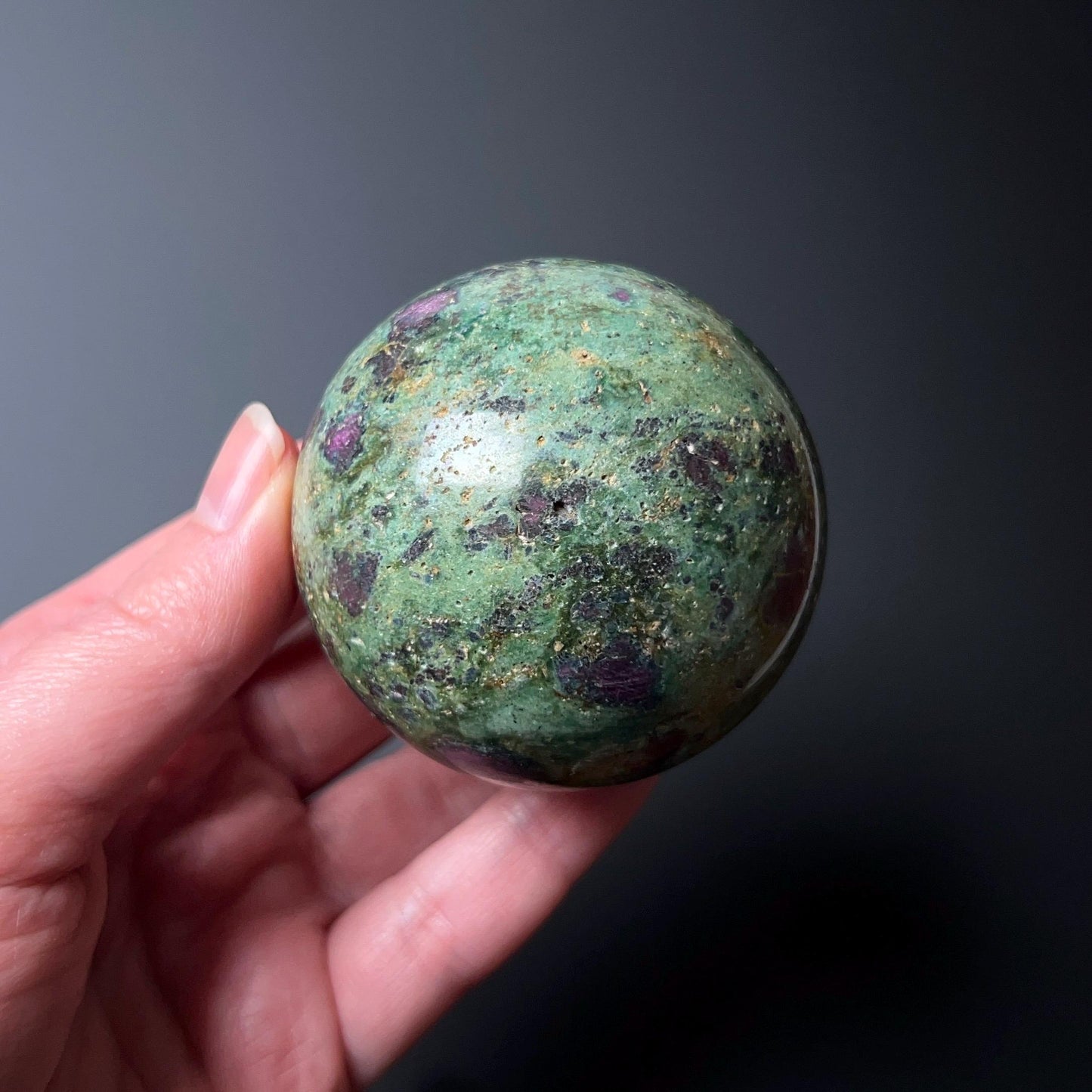 Ruby Fuchsite Sphere | Ruby Kyanite Crystal Sphere