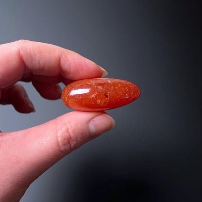 Carnelian Pocket Stone | Orange Carnelian Tumbled Crystal