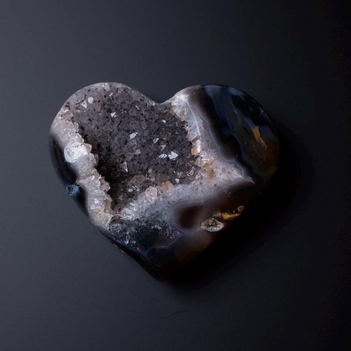 Druzy Agate Heart | Druzy Geode Crystal Heart | Agate Geode