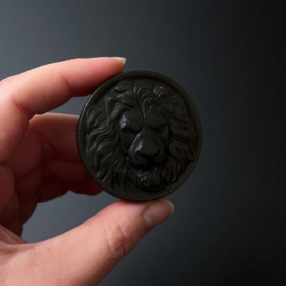 Gold Sheen Obsidian Lion Carving | Obsidian Crystal Lion