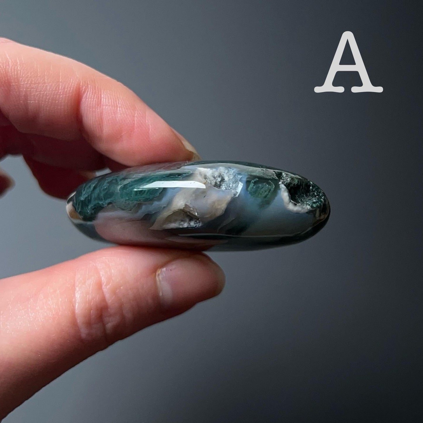 Moss Agate Palm Stone | Moss Agate Crystal Palmstone