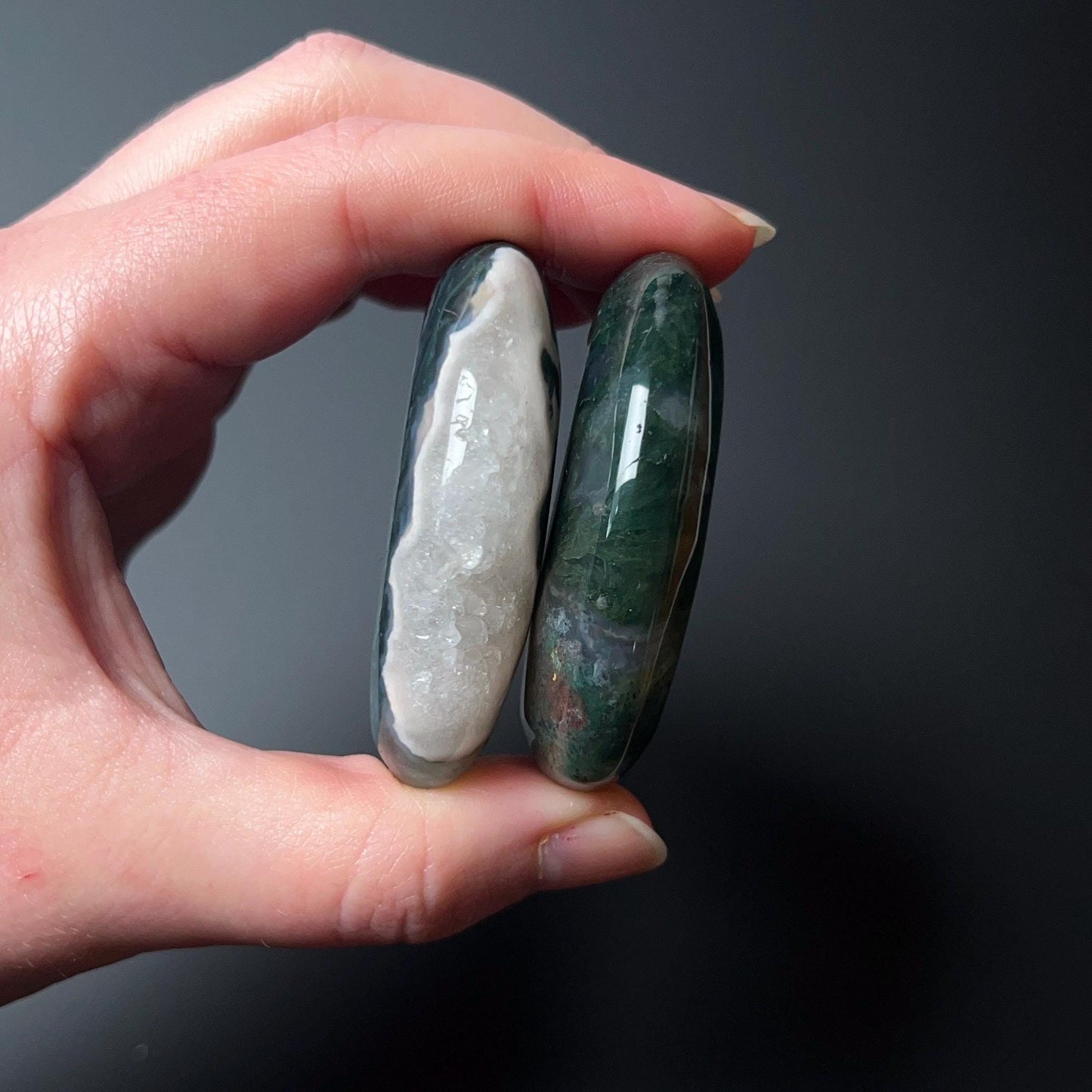 Moss Agate Palm Stone | Moss Agate Crystal Palmstone