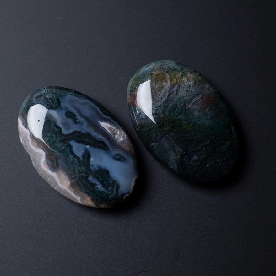 Moss Agate Palm Stone | Moss Agate Crystal Palmstone