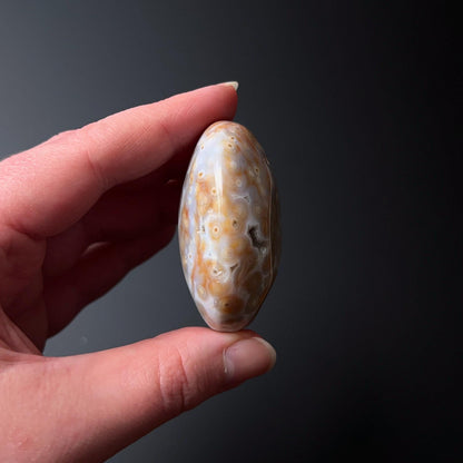 Old Stock Ocean Jasper Palm | Orbicular OJ Crystal Palmstone