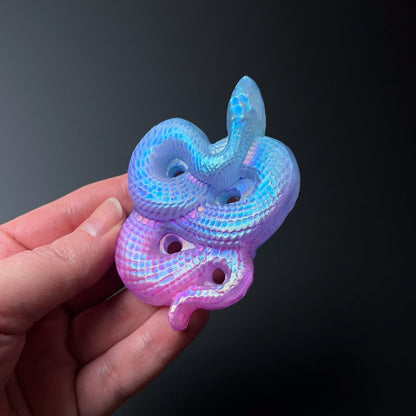 Aura Selenite Snake Carving | Crystal Snake