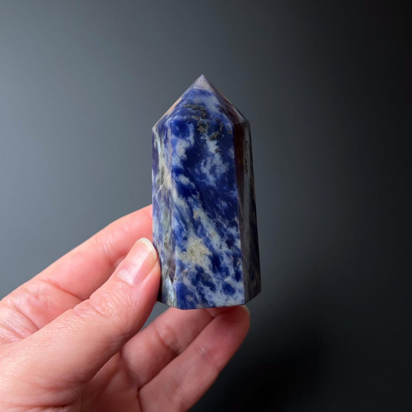 Pink Sodalite Point | Blue Sodalite Crystal Tower