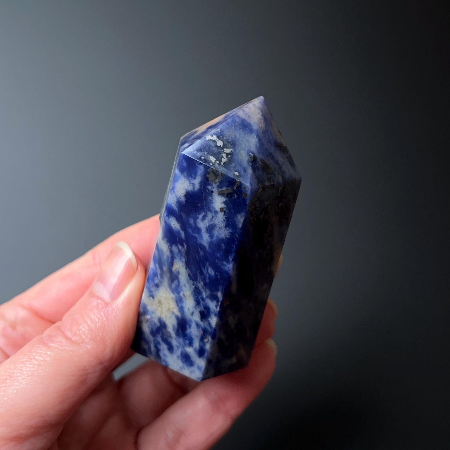 Pink Sodalite Point | Blue Sodalite Crystal Tower