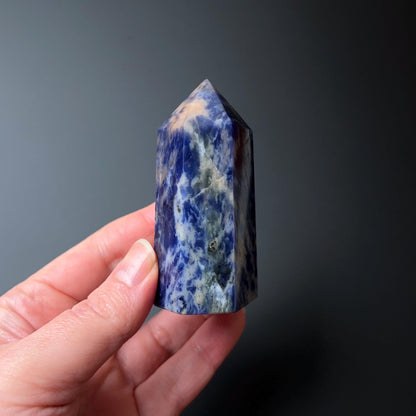 Pink Sodalite Point | Blue Sodalite Crystal Tower