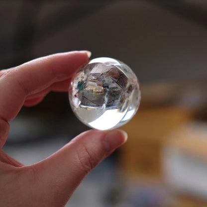 Clear Quartz Sphere w. Rainbows | Quartz Crystal Sphere