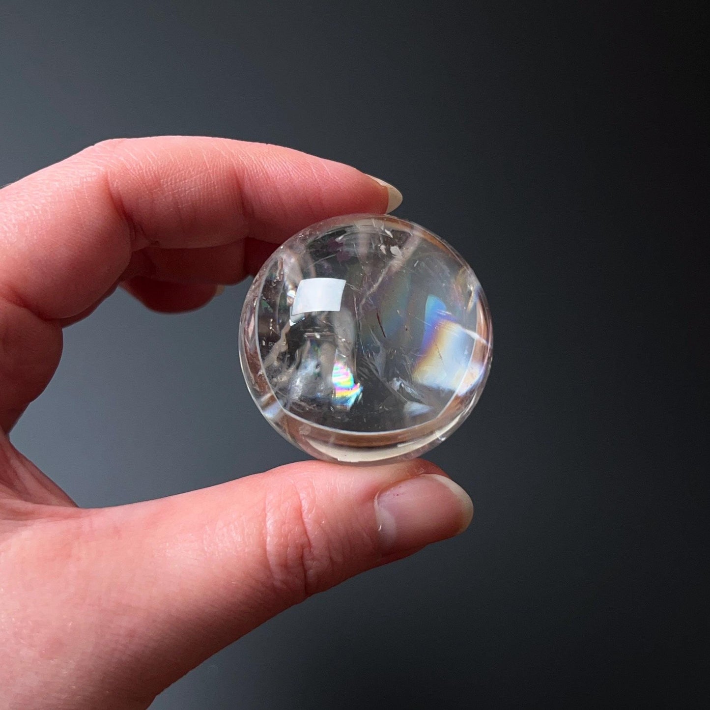 Clear Quartz Sphere w. Rainbows | Quartz Crystal Sphere