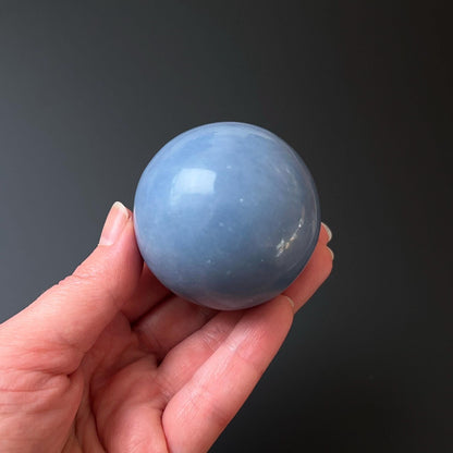 Angelite Sphere | Blue Anhydrite Crystal Sphere