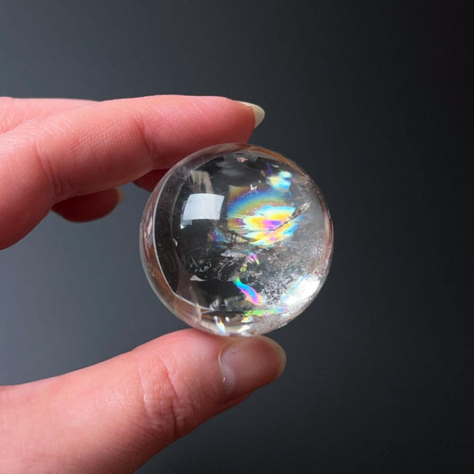 Clear Quartz Sphere w. Rainbows | Quartz Crystal Sphere