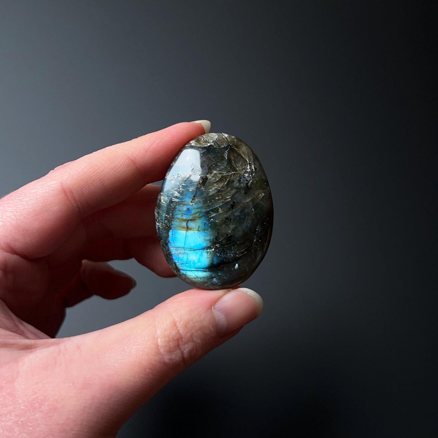 Flashy Labradorite Palm | Crystal Palm Stone