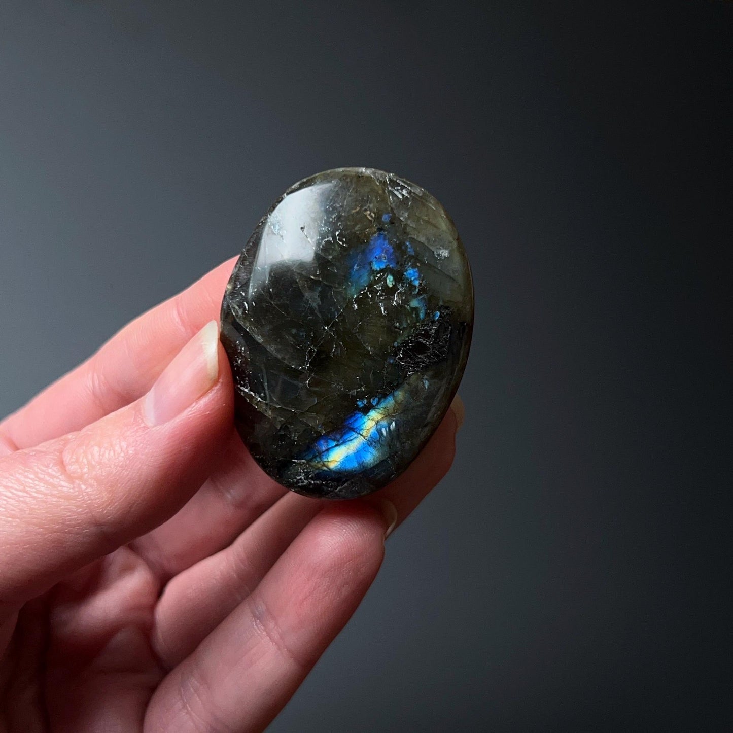 Flashy Labradorite Palm | Crystal Palm Stone