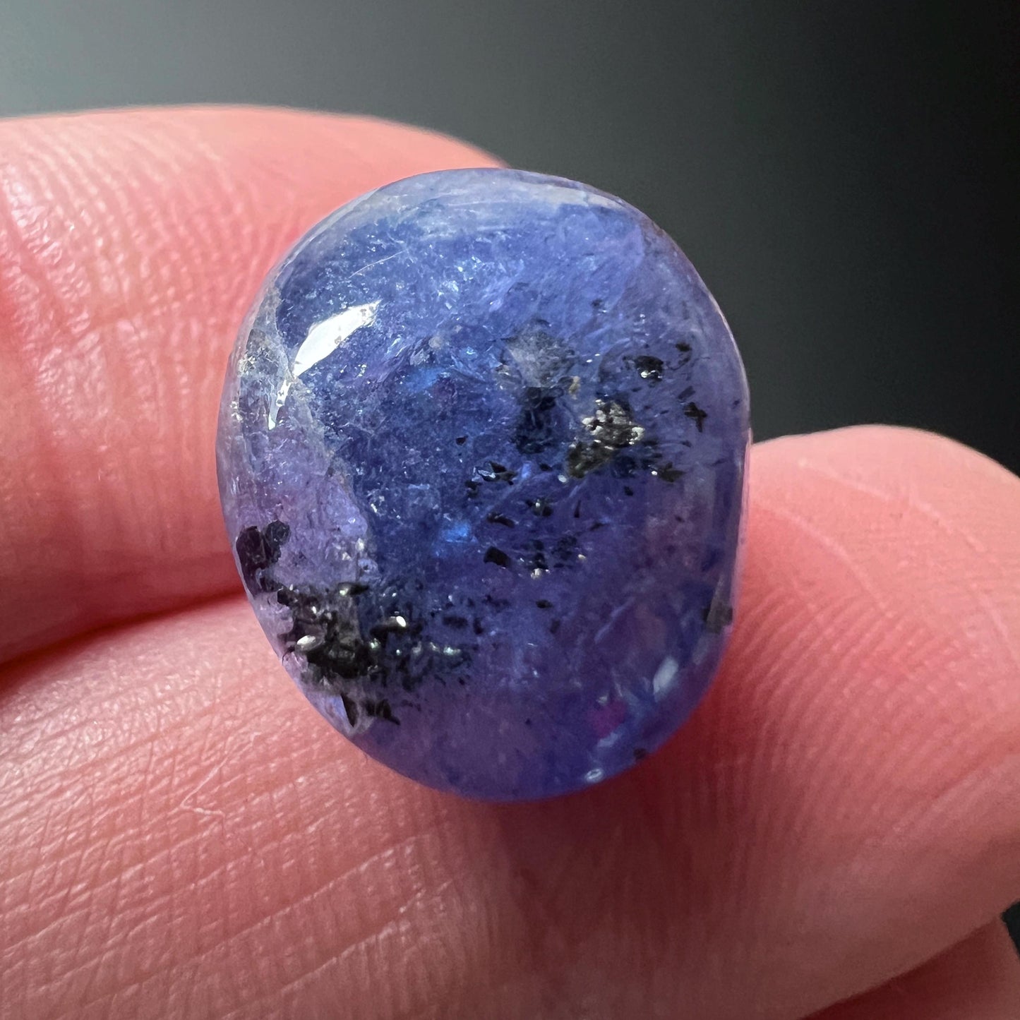 Gem Tanzanite Tumble | Translucent Tanzanite Tumbled Crystal