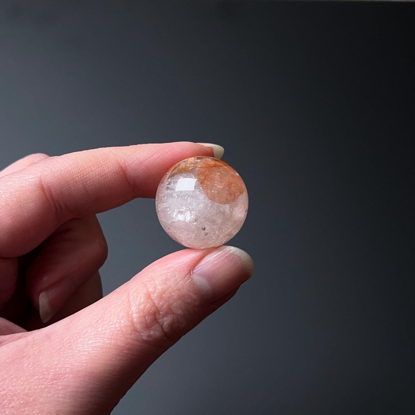 Hematoid Quartz Sphere | Fire Quartz Crystal Sphere