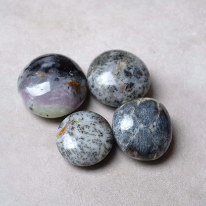 Merlinite Palms | Dendritic Opal Crystal Palmstone