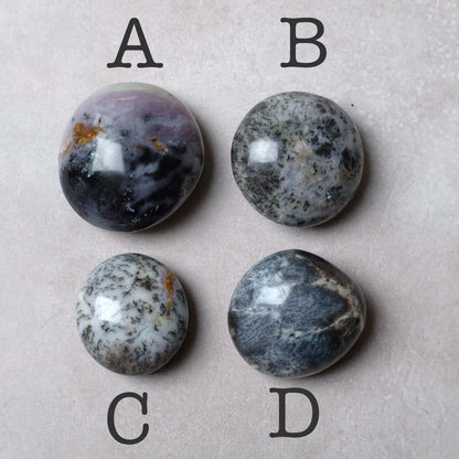 Merlinite Palms | Dendritic Opal Crystal Palmstone