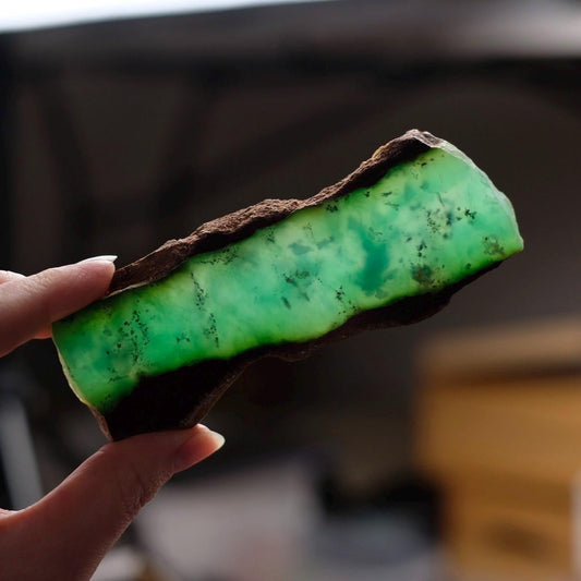 Australian Chrysoprase Slab | Polished Chrysoprase Crystal Slice