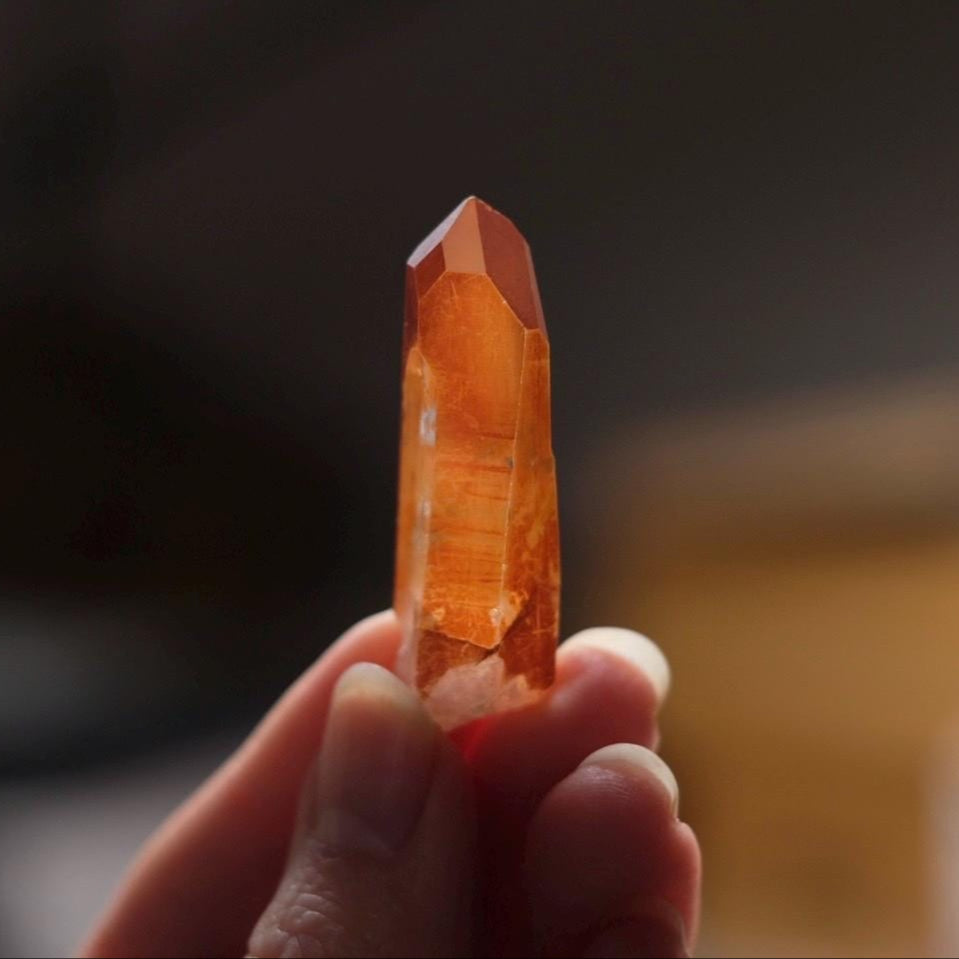 Tangerine Quartz Point | Orange Quartz Crystal Point