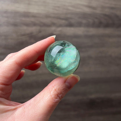 Gemmy Fluorite Sphere | Green Fluorite Crystal Sphere