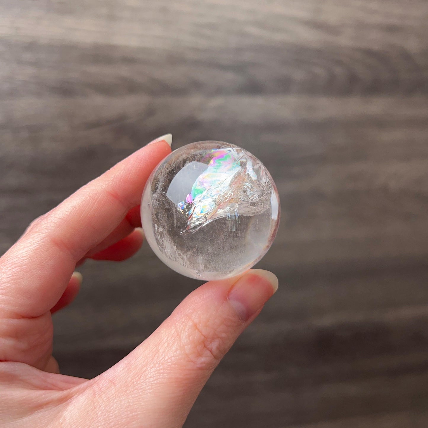 Clear Quartz Sphere w. Rainbows | Quartz Crystal Sphere