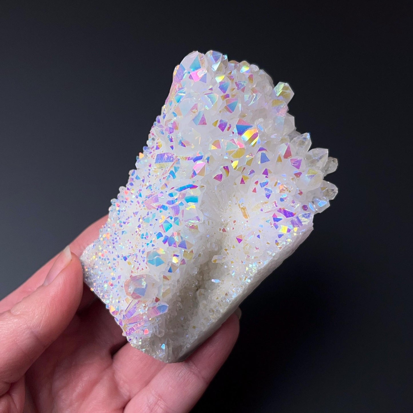 Angel Aura Quartz Cluster | Aura Crystal Cluster