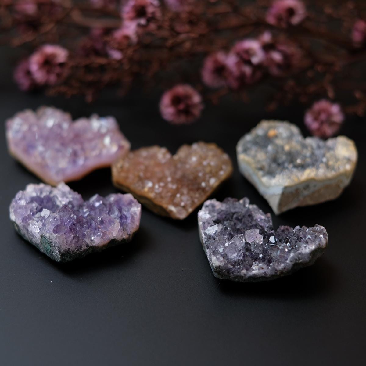 You Choose! Druzy Amethyst Heart | Geode Amethyst Crystal Heart