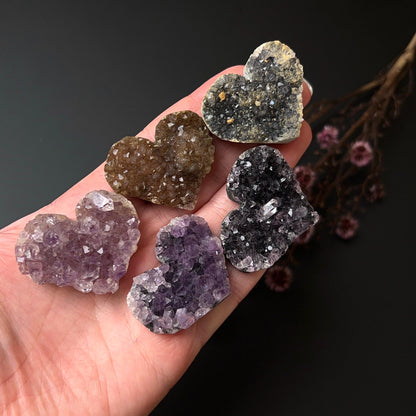 You Choose! Druzy Amethyst Heart | Geode Amethyst Crystal Heart