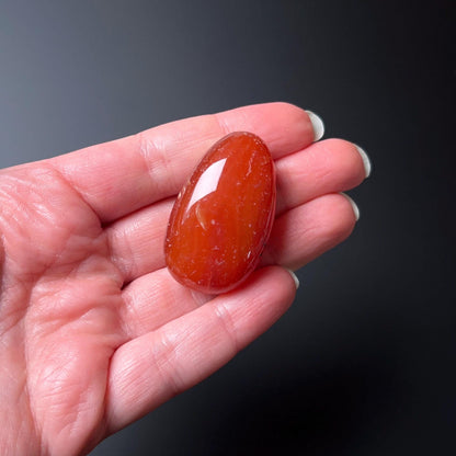 Carnelian Pocket Stone | Orange Carnelian Tumbled Crystal